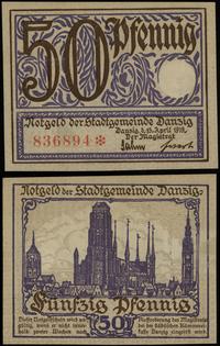 50 fenigów 15.04.1919, numeracja 836894 ❉, druk 