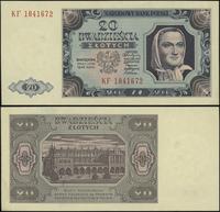 20 złotych 1.07.1948, seria KF, numeracja 184167