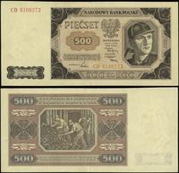 500 złotych 1.07.1948, seria CD, numeracja 01002