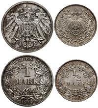 zestaw 2 monet, w skład zestawu wchodzi 1 marka 