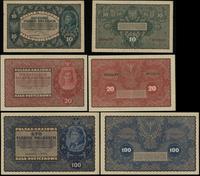 zestaw 3 banknotów 23.08.1919, w zestawie: 10 ma