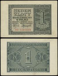 1 złoty 1.08.1941, seria BD, numeracja 7787513, 