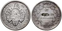 1 boliviano 1871, srebro próby "900", defekt na 