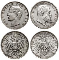 zestaw: 2 x 3 marki, 3 marki 1910 Monachium, 3 m