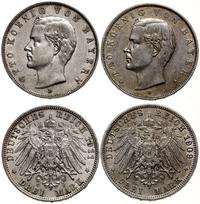 Niemcy, zestaw: 2 x 3 marki, 1909 i 1911