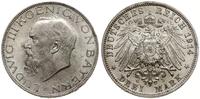 3 marki 1914 D, Monachium, niewielkie uderzenie 