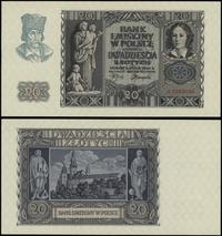 20 złotych 1.03.1940, seria A, numeracja 0283092