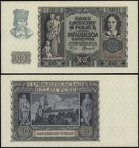 20 złotych 1.03.1940, seria A, numeracja 0283089
