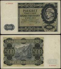 500 złotych 1.03.1940, seria A, numeracja 209942
