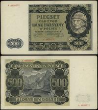 500 złotych 1.03.1940, seria A, numeracja 862627