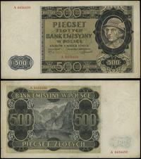 500 złotych 1.03.1940, seria A, numeracja 645445