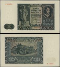 50 złotych 1.08.1941, seria A, numeracja 4666044