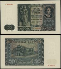 50 złotych 1.08.1941, seria A, numeracja 4666046