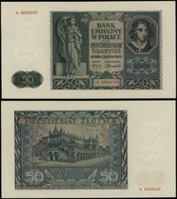 50 złotych 1.08.1941, seria A, numeracja 4666048