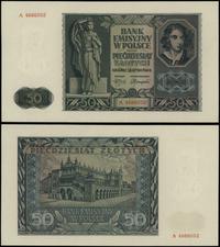 50 złotych 1.08.1941, seria A, numeracja 4666052