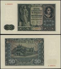 50 złotych 1.08.1941, seria A, numeracja 4666055