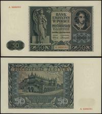 50 złotych 1.08.1941, seria A, numeracja 4666061