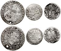 zestaw 3 monet, grosz 1608 (Kraków), trojak 1593