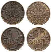 Polska, zestaw: 2 x 1 grosz, 1931, 1933
