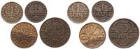 zestaw 4 monet, mennica Warszawa, w zestawie: 1 