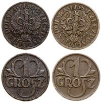 Polska, zestaw: 2 x 1 grosz, 1934, 1935