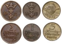 zestaw 3 monet, mennica Berlin, w zestawie: 1 fe