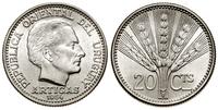 20 centesimos 1954, Utrecht, srebro próby 720, p