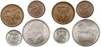 lot 4 monet 1964, 1 öre, 2 öre, 10 öre i 1 koron