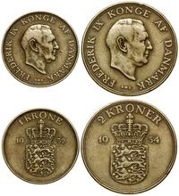 lot 2 monet, Kopenhaga, 1 korona 1952, 2 korony 