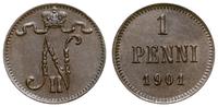 1 penni 1901, Helsinki, piękne, Bitkin 462, KM 1