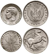 lot 2 monet 1973, Ateny, 1 drachma oraz 5 drachm