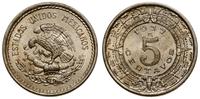 5 centavos 1937, Meksyk, miedzionikiel, patyna, 