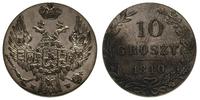 10 groszy 1840, Warszawa, na awersie piękny poły