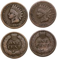 lot 2 x 1 cent 1884, 1887, Filadelfia, typ India