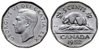 5 centów 1952, Ottawa, stal pokryta chromem, KM 