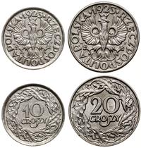 Polska, zestaw 20 i 10 groszy, 1923