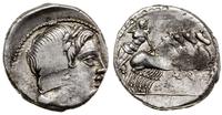 denar 86 pne, Rzym, Aw: Głowa Apollo w prawo, Rw