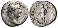denar 134-138, Rzym, Aw: Głowa cesarza w wieńcu 