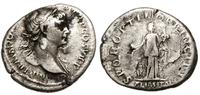 denar 112-114, Rzym, Aw: Głowa cesarza w wieńcu 
