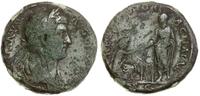 sestercja 130-133, Rzym, Aw: Popiersie cesarza w