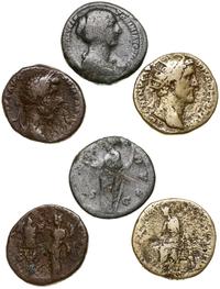 lot 3 monet, dupondius Antoniusza Piusa, asy Kom