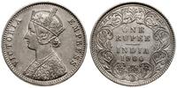 1 rupia 1900 C, Kalkuta, przetarte tło, KM 492