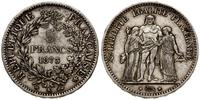 5 franków 1873 K, Bordeaux, srebro próby "900", 