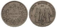 5 franków 1848, Paryż / A, srebro  24.60 g, KM. 