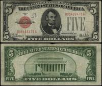 5 dolarów 1928, seria D8466478A, czerwona pieczę