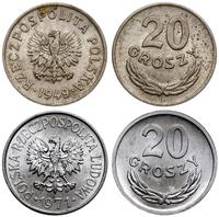 Polska, zestaw: 2 x 20 groszy, 1949 i 1971