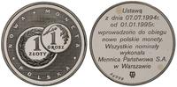 1995, Warszawa, podenominacyjny medal wybity z o