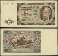 10 złotych 1.07.1948, seria BD, numeracja 814552