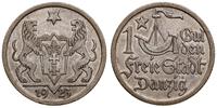 1 gulden 1923, Utrecht, Koga, przetarta moneta z