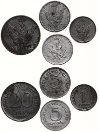 zestaw 4 monet, mennica Stuttgart, w zestawie: 1